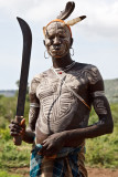 Mursi warrior in Mago National Park - Ethiopia <p><a href=http://www.pbase.com/pfmerlin/ethiopian_tribes>  **Full gallery here**