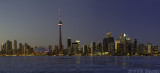 Toronto Skyline in Twilight from Olympic Island.