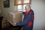 Vasilis with one of the models for the Siatista museum