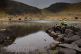 Snowdonia lake on a grey day