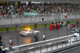 Safety car out after the race was stopped