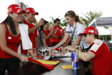 Ferrari fans with Kimi Raikkonen