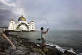Angler at Malacca Straits Mosque