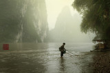 Fisherman in the Li Jiang River. 