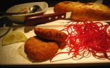 Lunch ( crab cake and bruchetta)