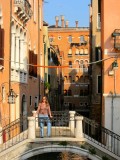 Cyn on a bridge
