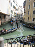 Gondola traffic jam outside our room