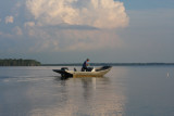 A Crabber on Lake des Allemands at Evening Tide