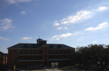 Back of Administration Building with Original Gazebo-work in progress