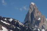 top of Mount Fitz Roy is clear now