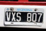 Argentinian number plate