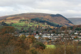 View of Rhayader, Mid Wales.
