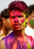 Playing Holi in Mumbai, Juhu Beach