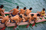 Dragon Boat practice in pink,  Sai Kung
