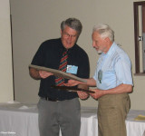 Otto Loesel (R), receiving the Anne Hanes Natural History Award