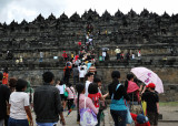 A very crowded Borobudur