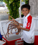 Jaya and a lobster - March 2008