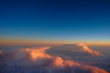 Thunderheads at sunset. Sommet dorage au coucher du soleil.