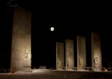 Moon Over The Virginia Tech War Memorial