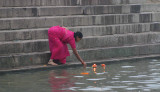 Floating The Aarti Candles