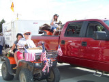Lining up for the parade<BR>(note the shiney pickup!)