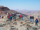 A few ATV friends gather<BR>near a San Juan River overlook