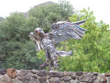 Chrome eagle at<BR>Garlands Crafts near Sedona