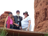 joy, Jim, & Sue<BR>at Chapel of the Holy Cross<BR>Sedona, AZ