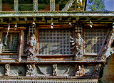 Temple woodwork up close