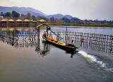 Boat pullng away