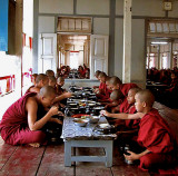 Monks at lunch