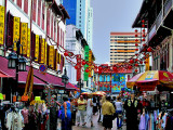 Busy street in Chinatown