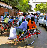 Three wheeled taxi