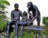 A girl, two boys and a cigarette butt