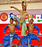 Three male Thai dancers
