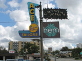Ace Tailors sign, Austin