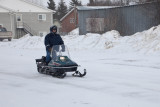 Snowmobile on Wabun Road 2010 March 19th