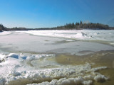 Edge of the ice leaving Moose Factory 2010 March 24th