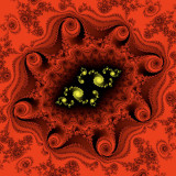 Spiral Julia black & red