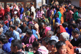 Festival crowds at Gangtey Goemba