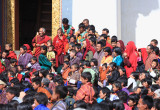 Festival crowds at Gangtey Goemba