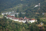 Trongsa Dzong from the Mangde Chhu valley
