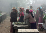 Misty morning market