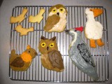 Bird cookies I hand-made, baked & decorated