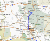 Map from Phoenix to Jerome
