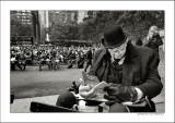 old music lover, bryant park, nyc