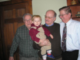 Zach w/ Grandpas Ken, Jack & Rolf