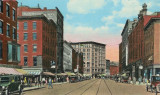 Postcard of Essex St. from Amesbury St. (Rialto on right)