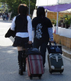 Japanese fashion is quite strange, wish I could have gotten a front view of these two young girls