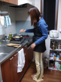 The kitchen is small, but serviceable